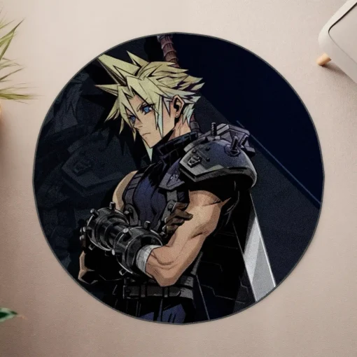 Cloud Round Rug – Epic Game Rug for Otaku Room or Bedroom Decor - Image 4