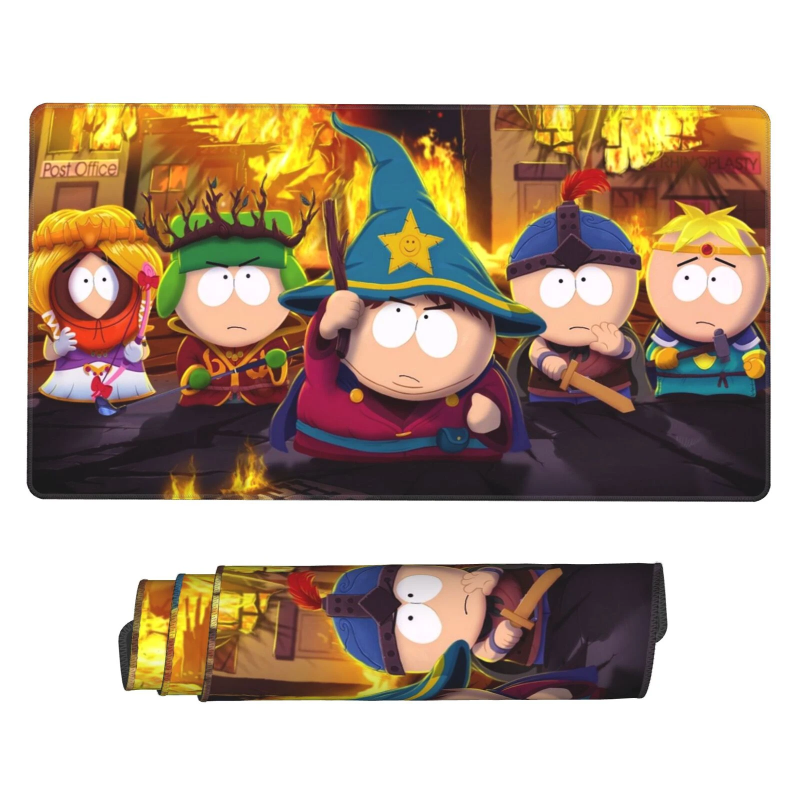 This South Park mouse pad (Style D) is a unique cartoon-inspired desk mat, ideal for gaming rooms, otaku setups, or casual fan spaces. Great for collectors.