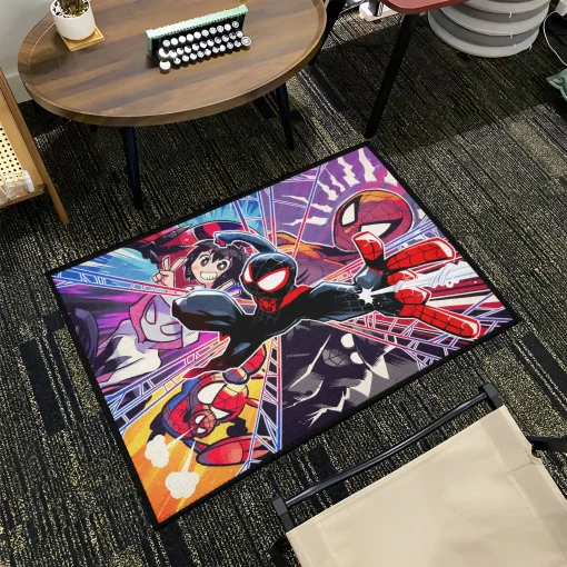 Spider Black Rug – Unique Superhero Floor Mat, Great Decor for Fans - Image 2