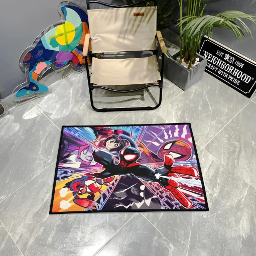 Spider Black Rug – Unique Superhero Floor Mat, Great Decor for Fans - Image 3