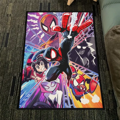Spider Black Rug – Unique Superhero Floor Mat, Great Decor for Fans - Image 4
