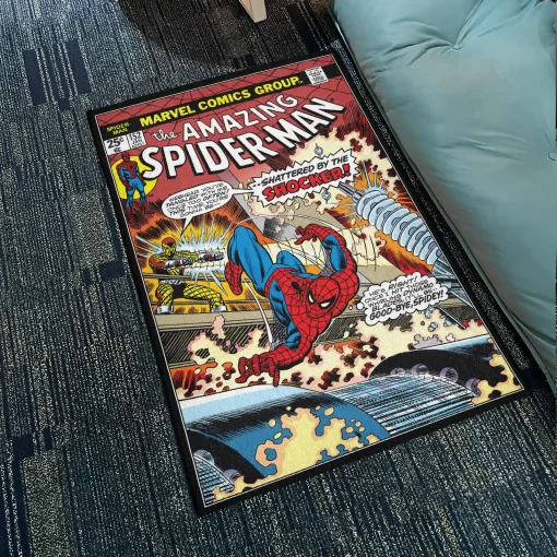 Spider Comic Cover Area Rug – Stylish Rug for Boys Room or Gaming Setup - Image 2
