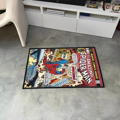 Spider Comic Cover Area Rug – Stylish Rug for Boys Room or Gaming Setup - Image 3