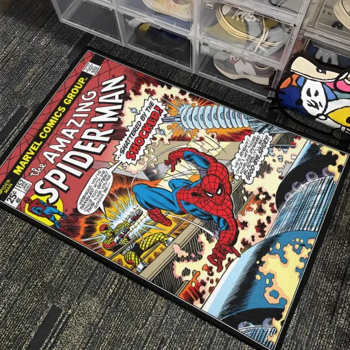 Spider Comic Cover Area Rug – Stylish Rug for Boys Room or Gaming Setup - Image 4