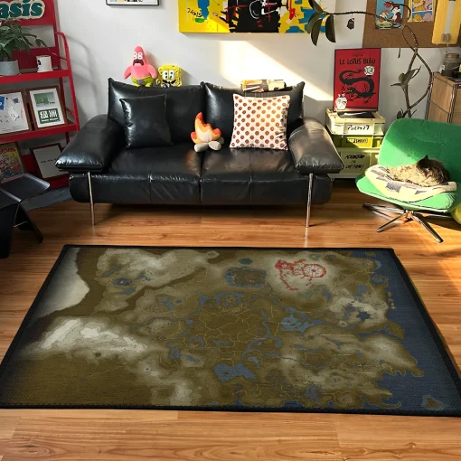 Tears of the Kingdom Map Rug – Epic Zelda Carpet for Gaming Room or Fan Decor - Image 2