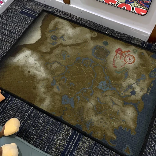 Tears of the Kingdom Map Rug – Epic Zelda Carpet for Gaming Room or Fan Decor - Image 4