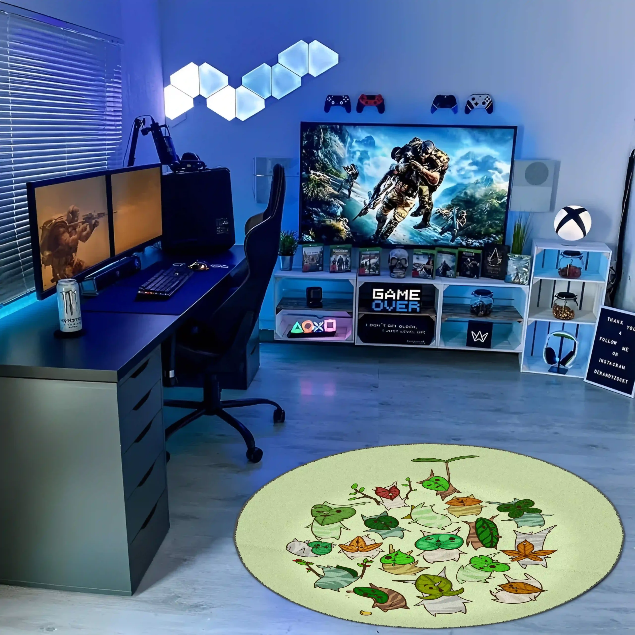 Korok Round Rug – Fun Forest Rug for Gaming Room or Nature Decor - Image 3