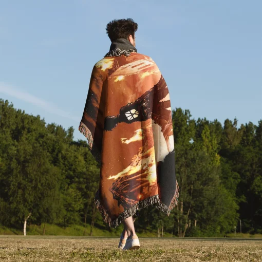 Attack on Titan Ruined City Woven Tapestry Throw Blanket – Stunning Wall Rug or Picnic Mat, Perfect for Home Decor - Image 5