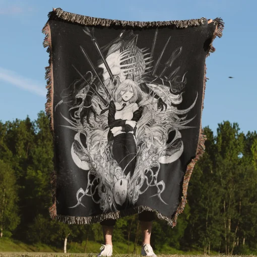 Chainsaw Man Power Woven Tapestry Throw Blanket - Bold anime wall hanging for stylish rooms - Image 4