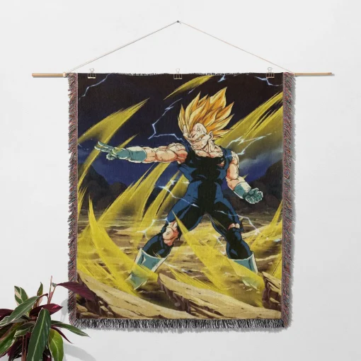 Dragon Ball Vegeta Woven Tapestry Throw Blanket - Bold home accent for fans - Image 2