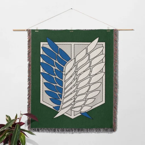 Attack on Titan Scout Regiment Woven Tapestry Throw Blanket – Striking Wall Art & Room Decor, Great Gift for Collectors - Image 2