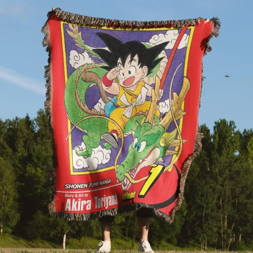 Dragon Ball Volume 1 Cover Woven Tapestry Throw Blanket - Vintage manga wall rug - Image 4