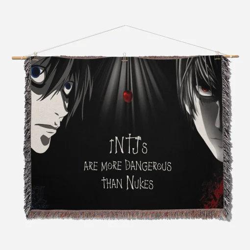 Death Note Woven Tapestry Throw Blanket - Dark and mysterious home decor - Image 2