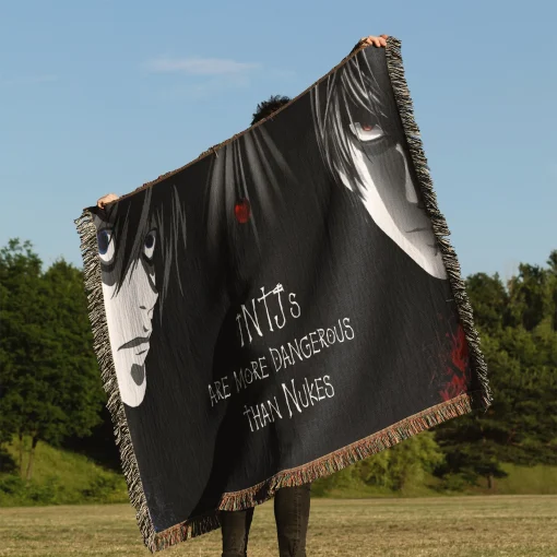 Death Note Woven Tapestry Throw Blanket - Dark and mysterious home decor - Image 3