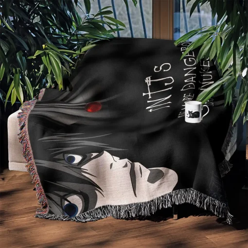 Death Note Woven Tapestry Throw Blanket - Dark and mysterious home decor - Image 4