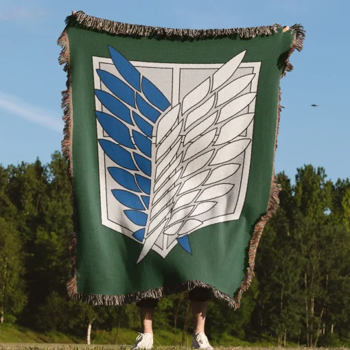 Attack on Titan Scout Regiment Woven Tapestry Throw Blanket – Striking Wall Art & Room Decor, Great Gift for Collectors - Image 4