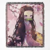 Demon Slayer Nezuko Woven Tapestry Throw Blanket - Cute yet fierce anime wall art