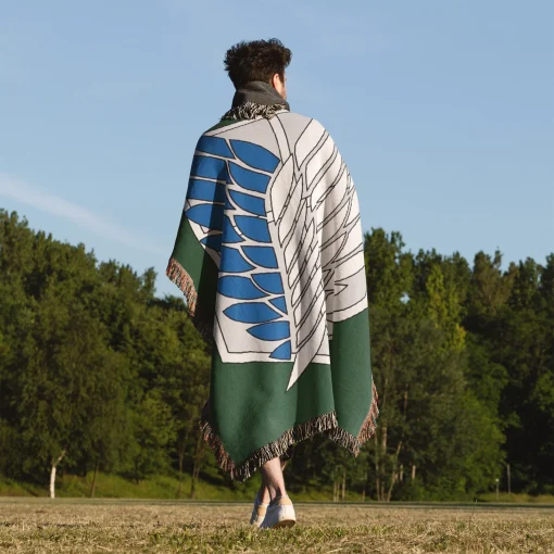 Attack on Titan Scout Regiment Woven Tapestry Throw Blanket – Striking Wall Art & Room Decor, Great Gift for Collectors - Image 5