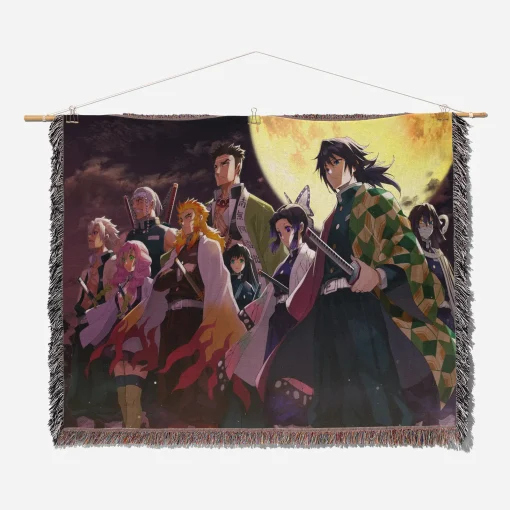 Demon Slayer Woven Tapestry Throw Blanket - Perfect for wall hanging or cozy throw - Image 2