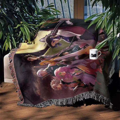 Demon Slayer Woven Tapestry Throw Blanket - Perfect for wall hanging or cozy throw - Image 4