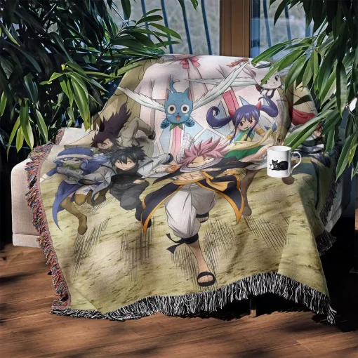 Fairy Tail Woven Tapestry Throw Blanket - Cozy throw for room decor - Image 3