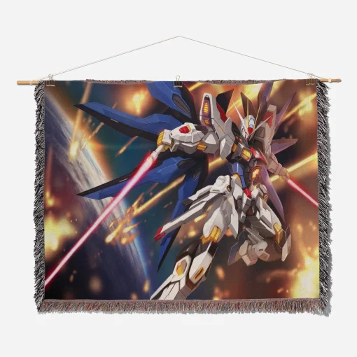 Gundam Woven Tapestry Throw Blanket - Mecha anime wall art for collectors - Image 2