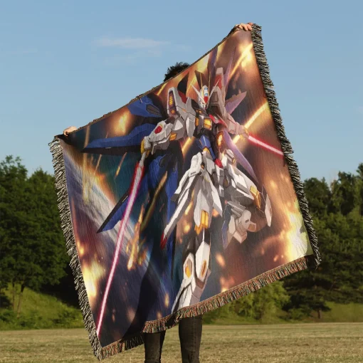 Gundam Woven Tapestry Throw Blanket - Mecha anime wall art for collectors - Image 3