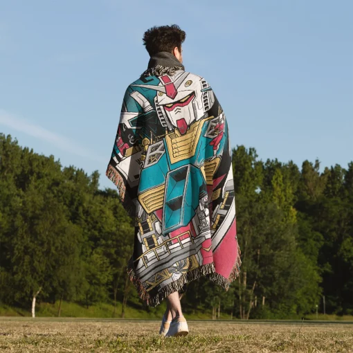 Gundam Woven Tapestry Throw Blanket - Bold room decor and cozy throw - Image 5