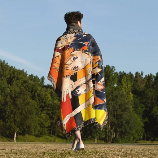 Haikyuu Nekoma Woven Tapestry Throw Blanket - Sports anime wall art for fans - Image 5
