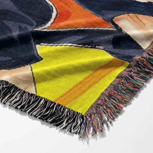 Haikyuu Nekoma Woven Tapestry Throw Blanket - Sports anime wall art for fans - Image 6