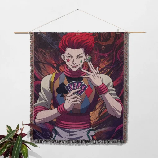 Hunter x Hunter Hisoka Woven Tapestry Throw Blanket - Bold and unique home accent - Image 2