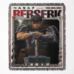 Berserk Manga Volume 1 Cover Woven Tapestry Throw Blanket – Iconic Wall Art & Room Decor, Must-Have for Manga Lovers