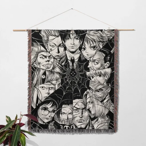 Hunter x Hunter Phantom Troupe Woven Tapestry Throw Blanket - Edgy anime wall rug - Image 2