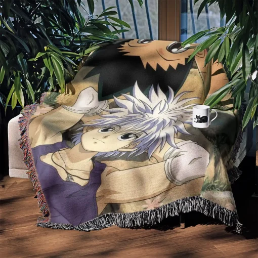 Hunter x Hunter Woven Tapestry Throw Blanket - Iconic throw and home decor - Image 3