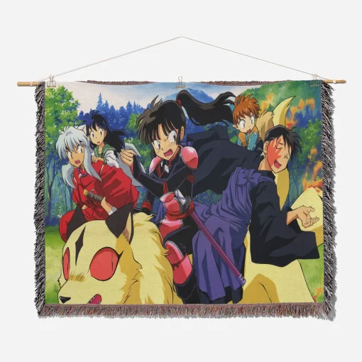 Inuyasha Woven Tapestry Throw Blanket - Classic anime wall art and cozy throw - Image 2