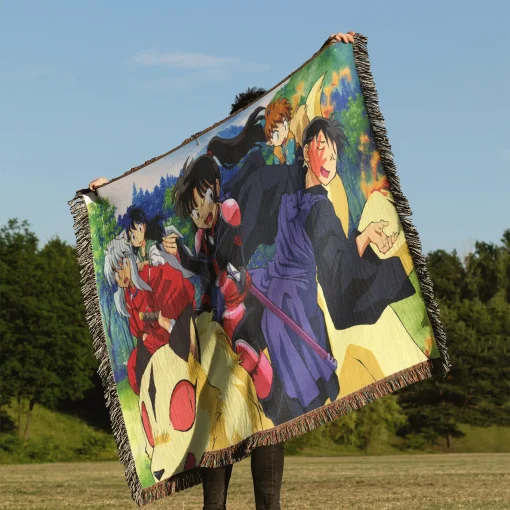 Inuyasha Woven Tapestry Throw Blanket - Classic anime wall art and cozy throw - Image 3