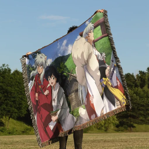 Inuyasha Woven Tapestry Throw Blanket - Stylish room accent and gift idea - Image 3