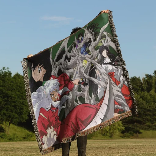 Inuyasha Woven Tapestry Throw Blanket - Elegant throw and wall art - Image 3