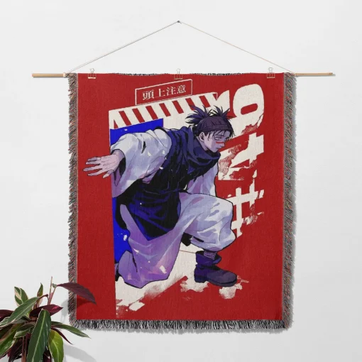 Jujutsu Kaisen Choso Woven Tapestry Throw Blanket - Edgy anime wall hanging for fans - Image 2