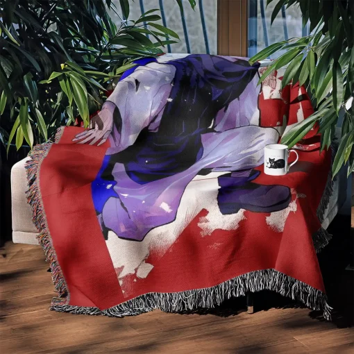 Jujutsu Kaisen Choso Woven Tapestry Throw Blanket - Edgy anime wall hanging for fans - Image 3