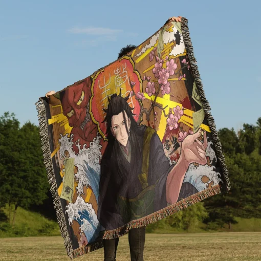 Jujutsu Kaisen Suguru Geto Woven Tapestry Throw Blanket - Stylish room decor and gift idea - Image 3
