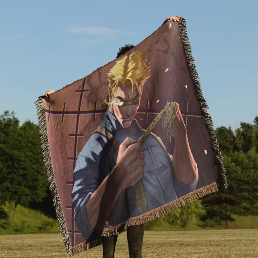 Jujutsu Kaisen Nanami Woven Tapestry Throw Blanket - Cool and minimalist room accent - Image 3