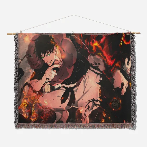 Jujutsu Kaisen Fushiguro Toji Woven Tapestry Throw Blanket - Dark anime-inspired room accent - Image 2