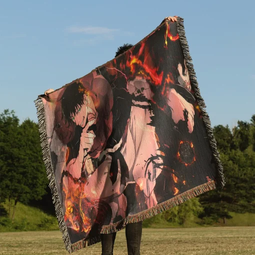 Jujutsu Kaisen Fushiguro Toji Woven Tapestry Throw Blanket - Dark anime-inspired room accent - Image 3