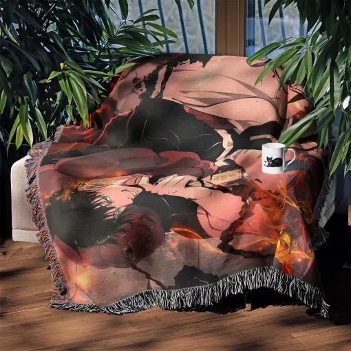 Jujutsu Kaisen Fushiguro Toji Woven Tapestry Throw Blanket - Dark anime-inspired room accent - Image 4