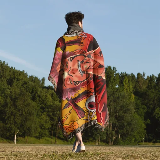Jujutsu Kaisen Sukuna Woven Tapestry Throw Blanket - Bold wall hanging for manga fans - Image 5