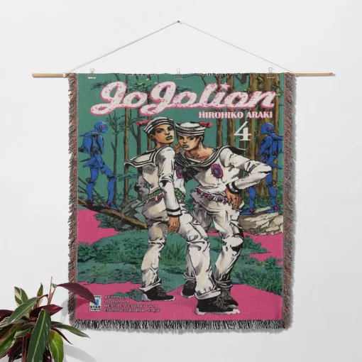 JoJo's Bizarre Jojolion Adventure Woven Tapestry Throw Blanket - Stylish anime home accent - Image 2