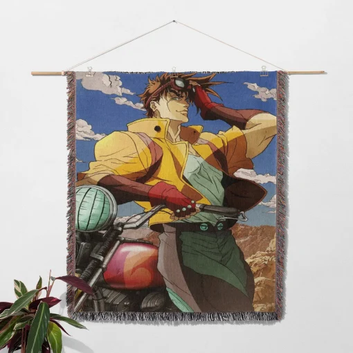 JoJo's Bizarre Joseph Joestar Adventure Woven Tapestry Throw Blanket - Classic manga wall rug - Image 2