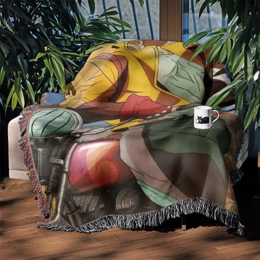 JoJo's Bizarre Joseph Joestar Adventure Woven Tapestry Throw Blanket - Classic manga wall rug - Image 3