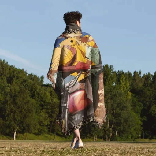 JoJo's Bizarre Joseph Joestar Adventure Woven Tapestry Throw Blanket - Classic manga wall rug - Image 5